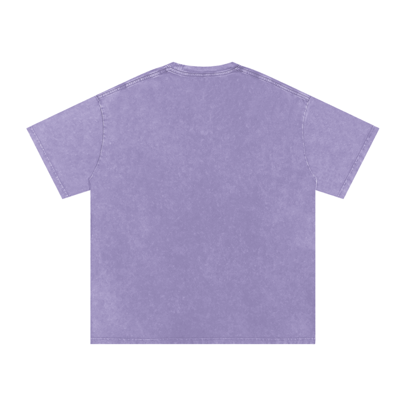Snow Wash Tee in Purple Haze — angled view showing rich purple washed color and relaxed drop shoulder construction