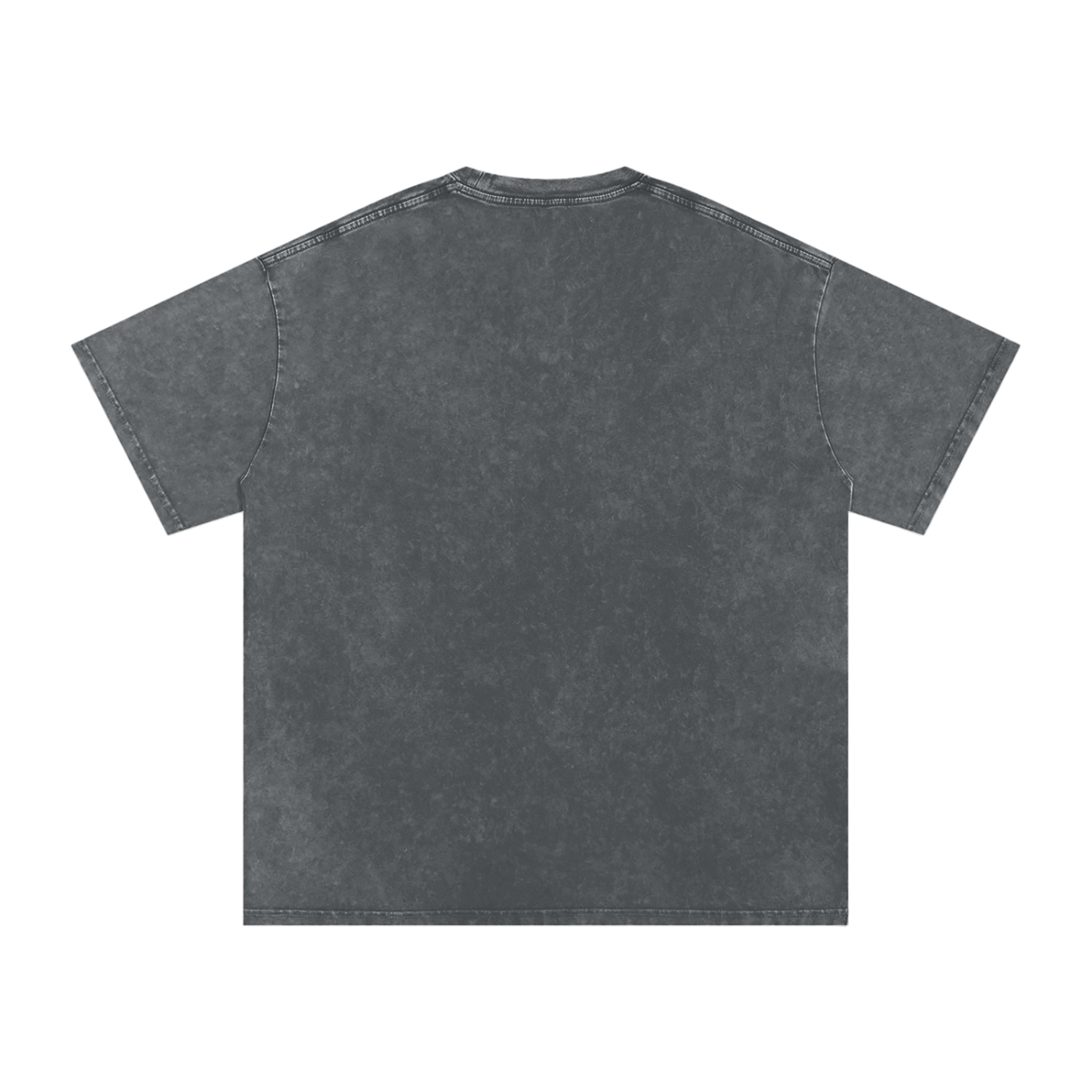 VoidForge Snow Wash Tee — care label and fabric detail showing 100% cotton 250 GSM quality and wash instructions