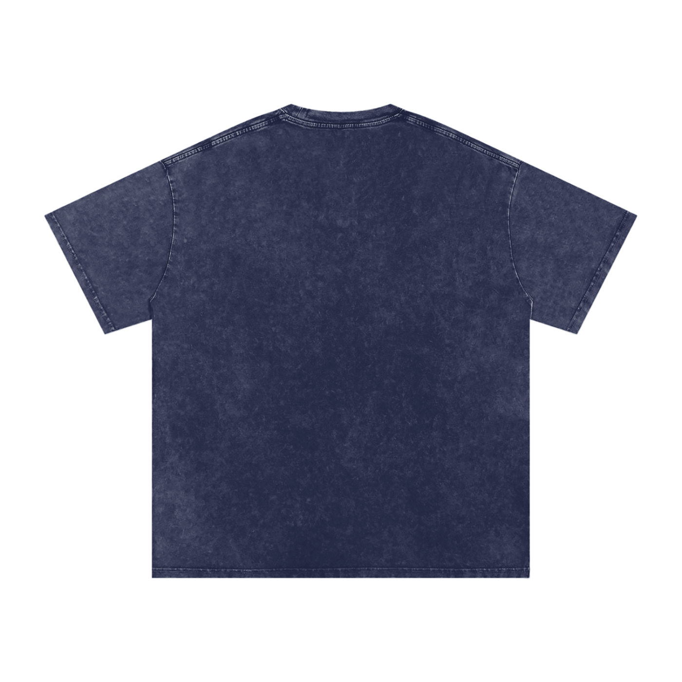 Vex Void Wraith Tee in Purple Haze — VoidForge original character with death god aura on deep purple snow washed oversized cotton tee