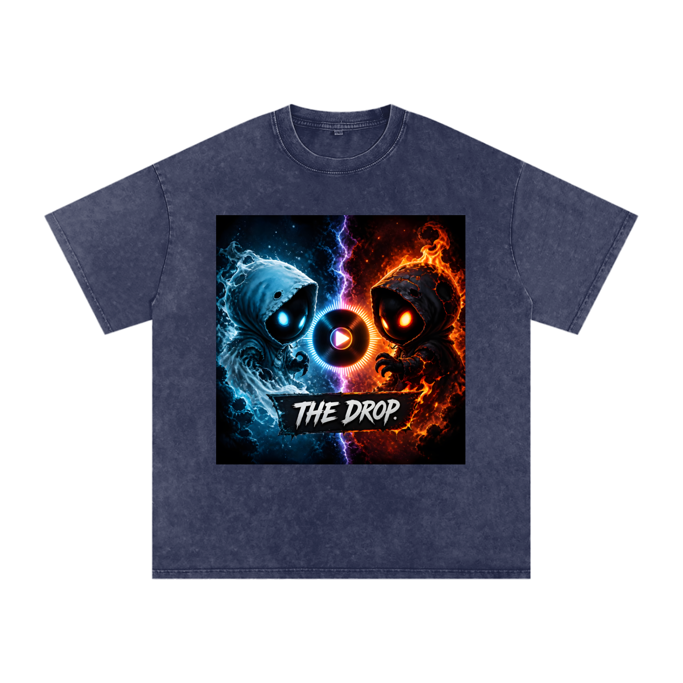 VoidForge The Drop snow wash tee, gothic streetwear front view