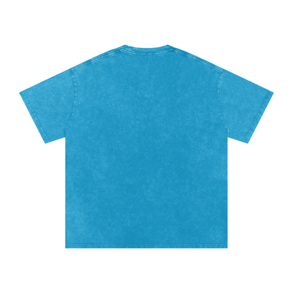 VoidForge Snow Wash Tee in Pirate Gray — product shot showing charcoal gray washed oversized drop shoulder streetwear tee