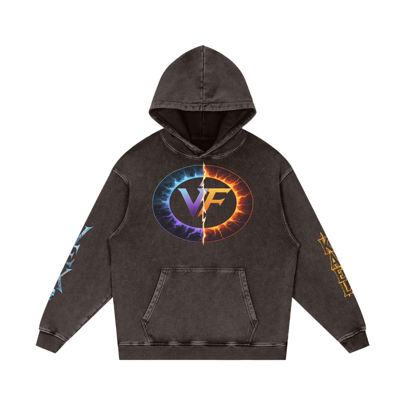 Vex x Kael Collab Hoodie — VoidForge Original Characters Premium Snow Wash