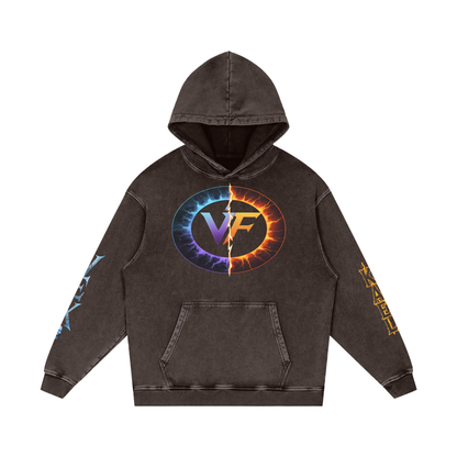 Vex x Kael Collab Hoodie — VoidForge Original Characters Premium Snow Wash