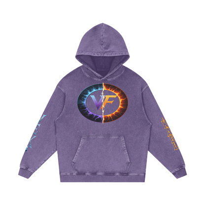 Vex x Kael Collab Hoodie — VoidForge Original Characters Premium Snow Wash