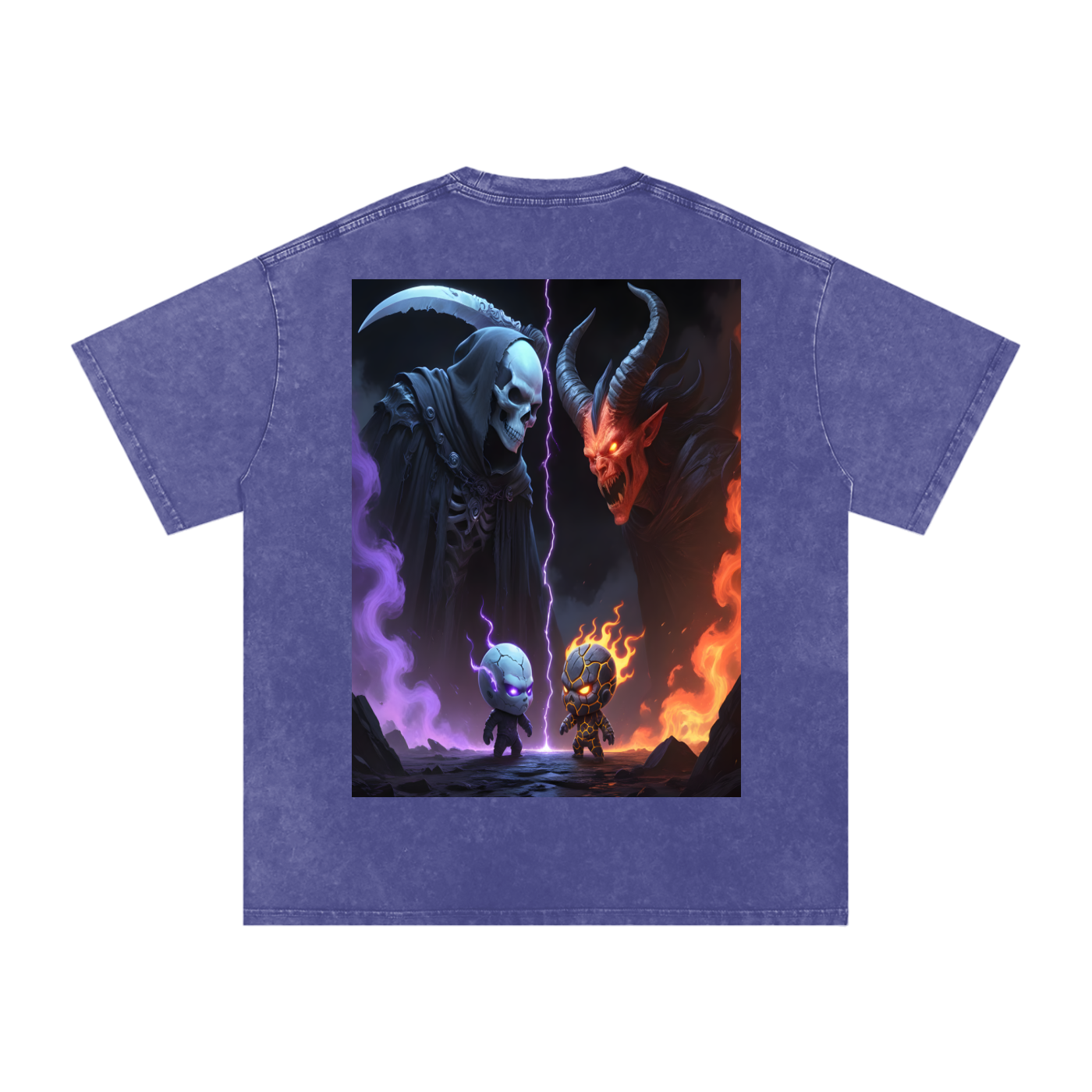 Vex x Kael Collab Tee — VoidForge Original Characters Snow Wash