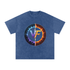 VoidForge Tee Vex x Kael Snow Wash Graphic T Shirt featuring a split circle emblem with void and fire design.