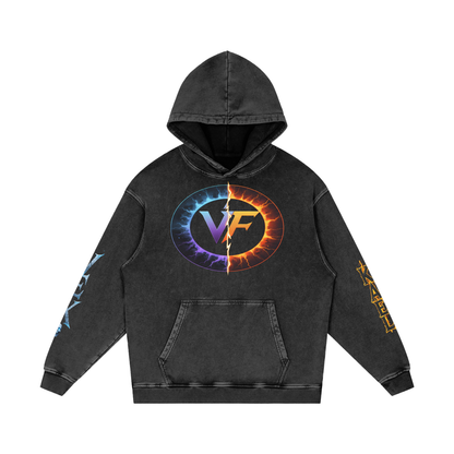 Vex x Kael Collab Hoodie — VoidForge Original Characters Premium Snow Wash