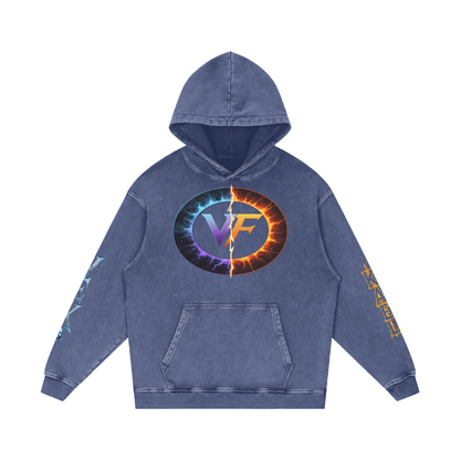 Vex x Kael Collab Hoodie — VoidForge Original Characters Premium Snow Wash