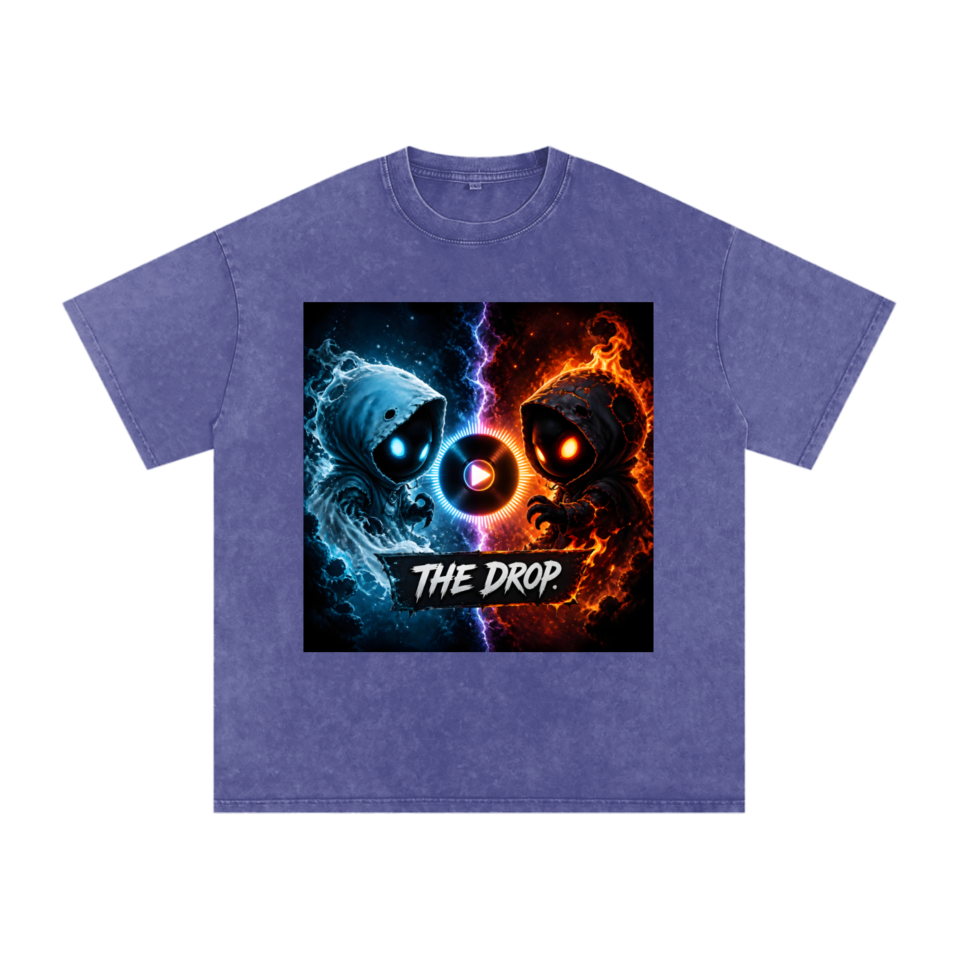 VoidForge x TimPurMental collab snow wash t-shirt, oversized drop-shoulder fit
