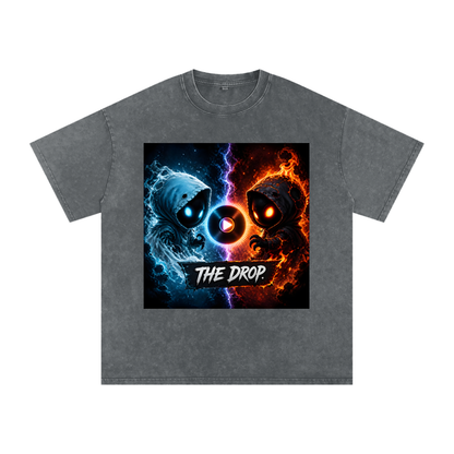 VoidForge x TimPurMental The Drop oversized snow wash t-shirt, dark-fantasy streetwear