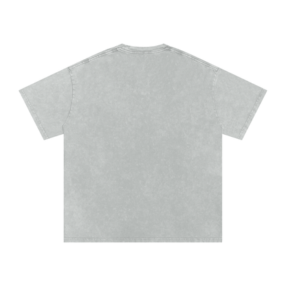 VoidForge Snow Wash Tee — detail shot of snow wash process showing unique faded tonal variation on cotton fabric
