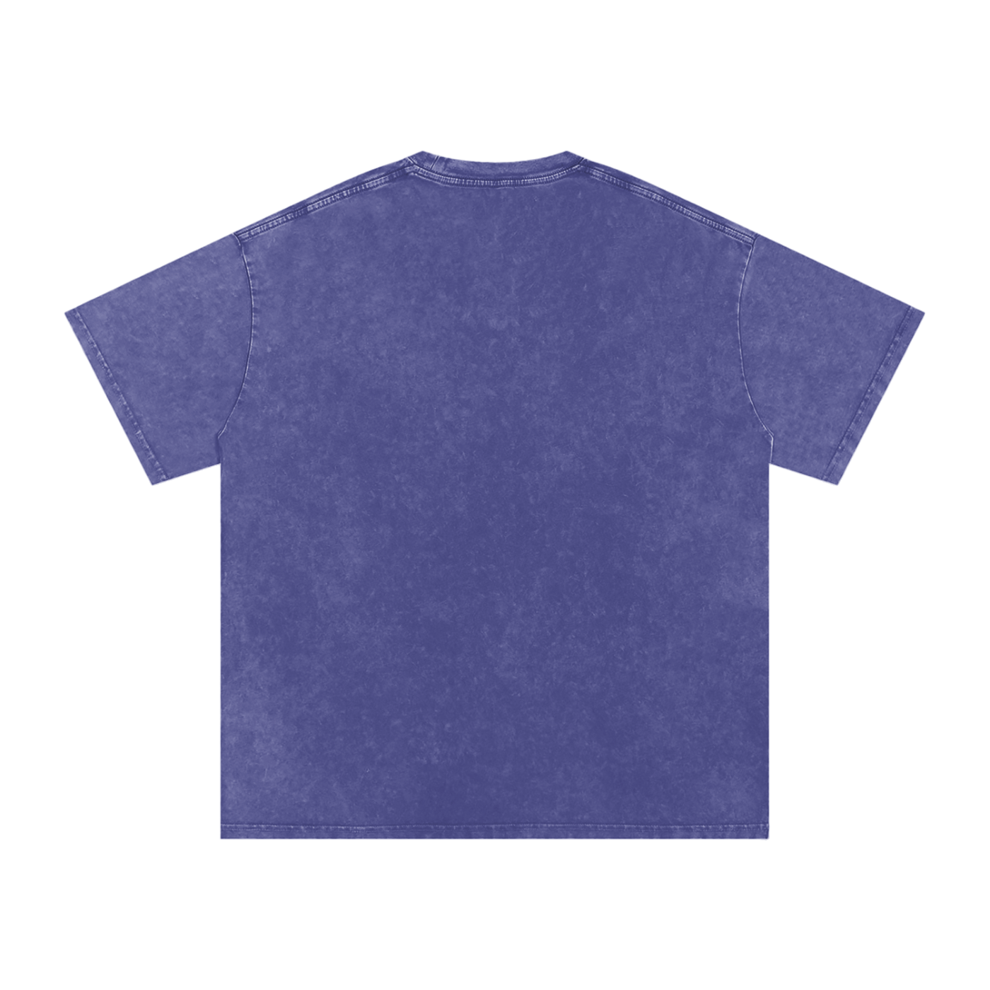 Kael Ember Wraith Tee in Royal Blue — lava stone Kael character with horned fire demon erupting behind on royal blue washed oversized tee