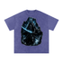 Voidborn Snow Wash Tee — close-up of dark fantasy band poster chest graphic detail on premium washed cotton